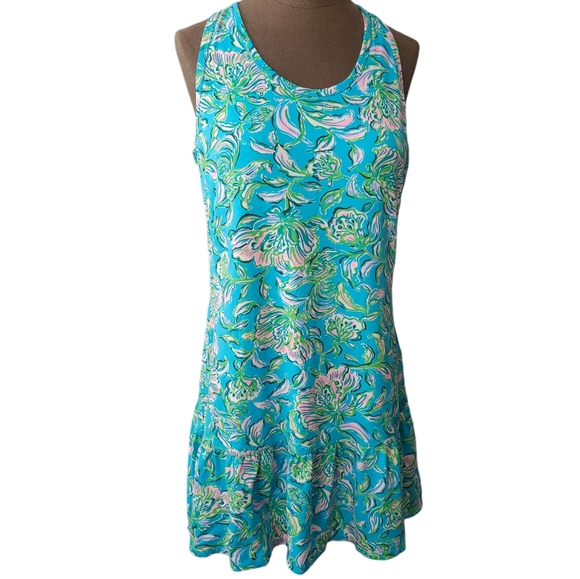 Lilly Pulitzer Dresses & Skirts - Lilly Pulitzer 50 Luxletic Mix Doubles Dress/Shorts Cumulus Blue Chick Magnet M